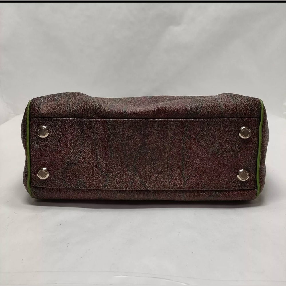 Etro Paisley Print w/ Green Leather Accents - Picture 5 of 10